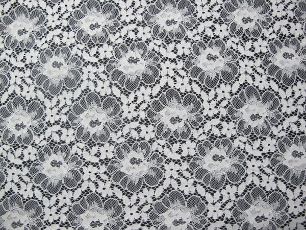 Eco-Friendly Floral Cotton Nylon Lace Fabric White For Lingerie SGS BV ITS