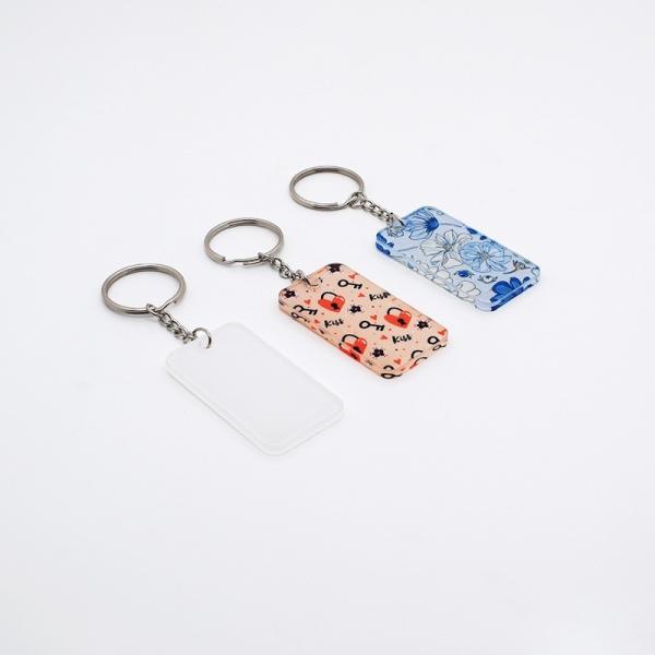 DIY Personalized Sublimation Blank Acrylic Keychains For Sublimation Photos Printing