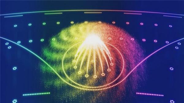 Cercle lumineux rond à LED pour robinet magique, fontaine d'eau dansante et musicale
