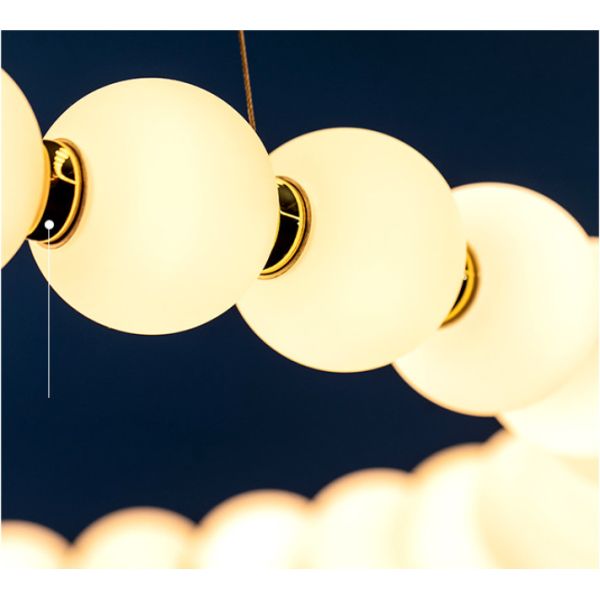 Светодиодная алюминиевая краска Золотая жемчужная столовая люстра 30W