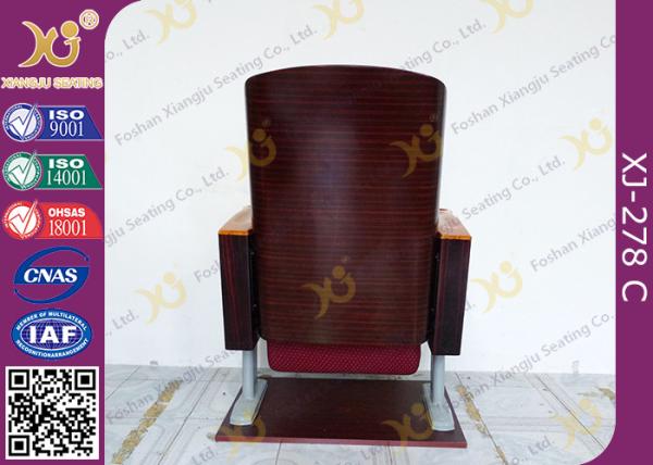 Antique Golden Paint Veneer Theatre Seating Chairs With Solid Wood Armrest / Cup holder