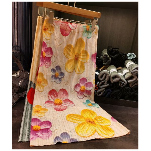Women's Casual Half-Length Skirt with Printed Flowers New Summer Style Versatile Mid-Length Printed Skirt