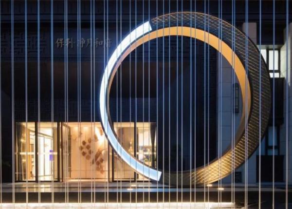Light Outdoor Garden Sculptures Metal Stainless Steel Circle For Yard