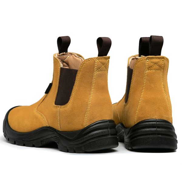 Waterproof Steel Toe Cap Chelsea Boots Mens Yellow Work Boots
