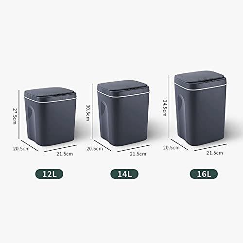 14L Slim Smart Sensor Trash Can Electric Automatic Stainless Steel Garbage Bin Office Kitchen Home Rubbish Dustbin
