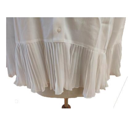 Button V Neck Fold Hem And Sleeve XS Ladies Casual Wear