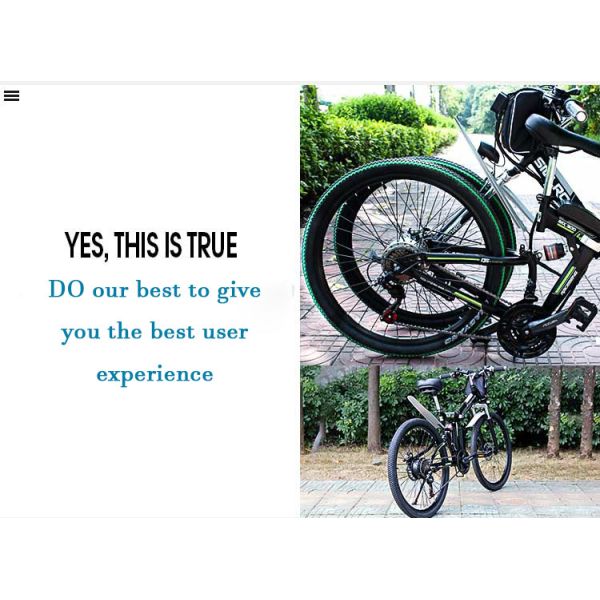 White 26 Inch Folding Electric Bike 350W 48V 10AH 35 Km/H Max Speed