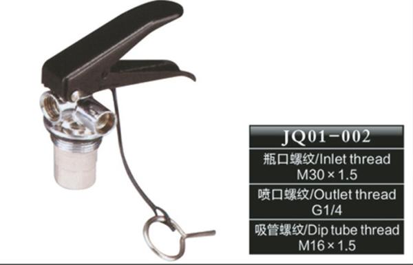Chromed Body Fire Extinguisher Valve For 1 - 2KG Dry Powder Fire Extinguisher