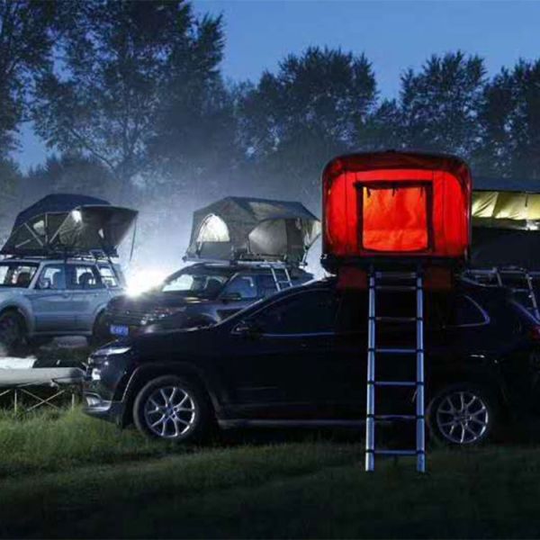 Black Color 4*4 Outdoor Car Roof Tent , Live Up Pop Up Tent On Top Of Car
