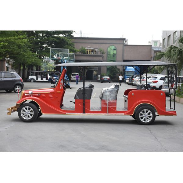 Chinese Red Electric Ancient Car 5KW AC Motor Classic Sightseeing Vehicle
