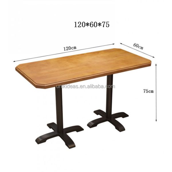 New Arrival Commercial Restaurant Furniture Dining Table Set with PU Leather Armchairs Square Wood Table for Cafe Bar Hotel