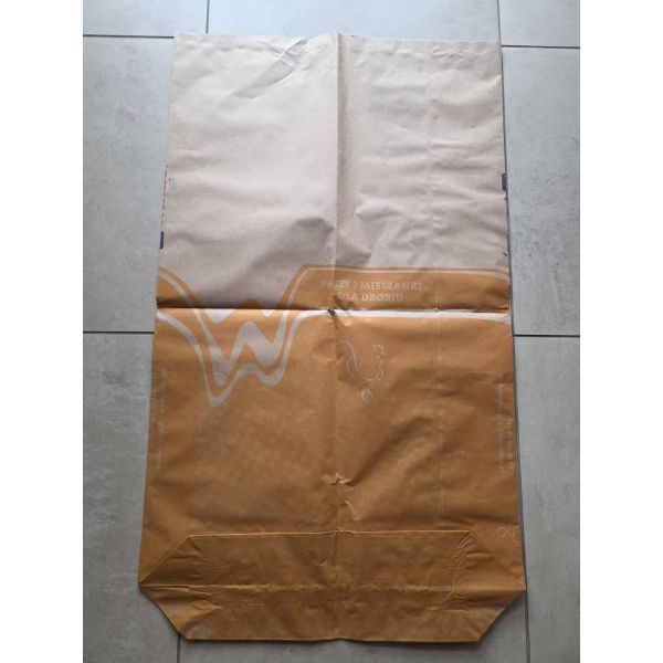 Animal Feed Paper Open Mouth Bag with  Block Bottom for 25kg Non Dairy Creamer