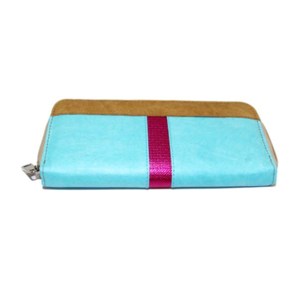 Blue Women Luxury Custom Printed Tyvek Wallets Purse Material With Zipper