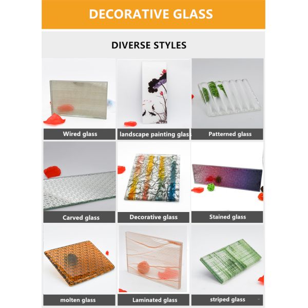 3mm 4mm 5mm Decoración de la hoja de vidrio de tejido de vidrio laminado de seguridad Decoración de vidrio tintado Ultra claro marrón gris azul personalizado