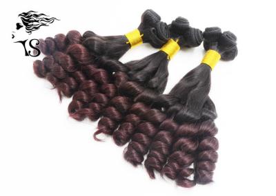 Burgundy Ombre Hair Extensions Weft , Aunty Funmi Ombre Brazilian Hair Bundles