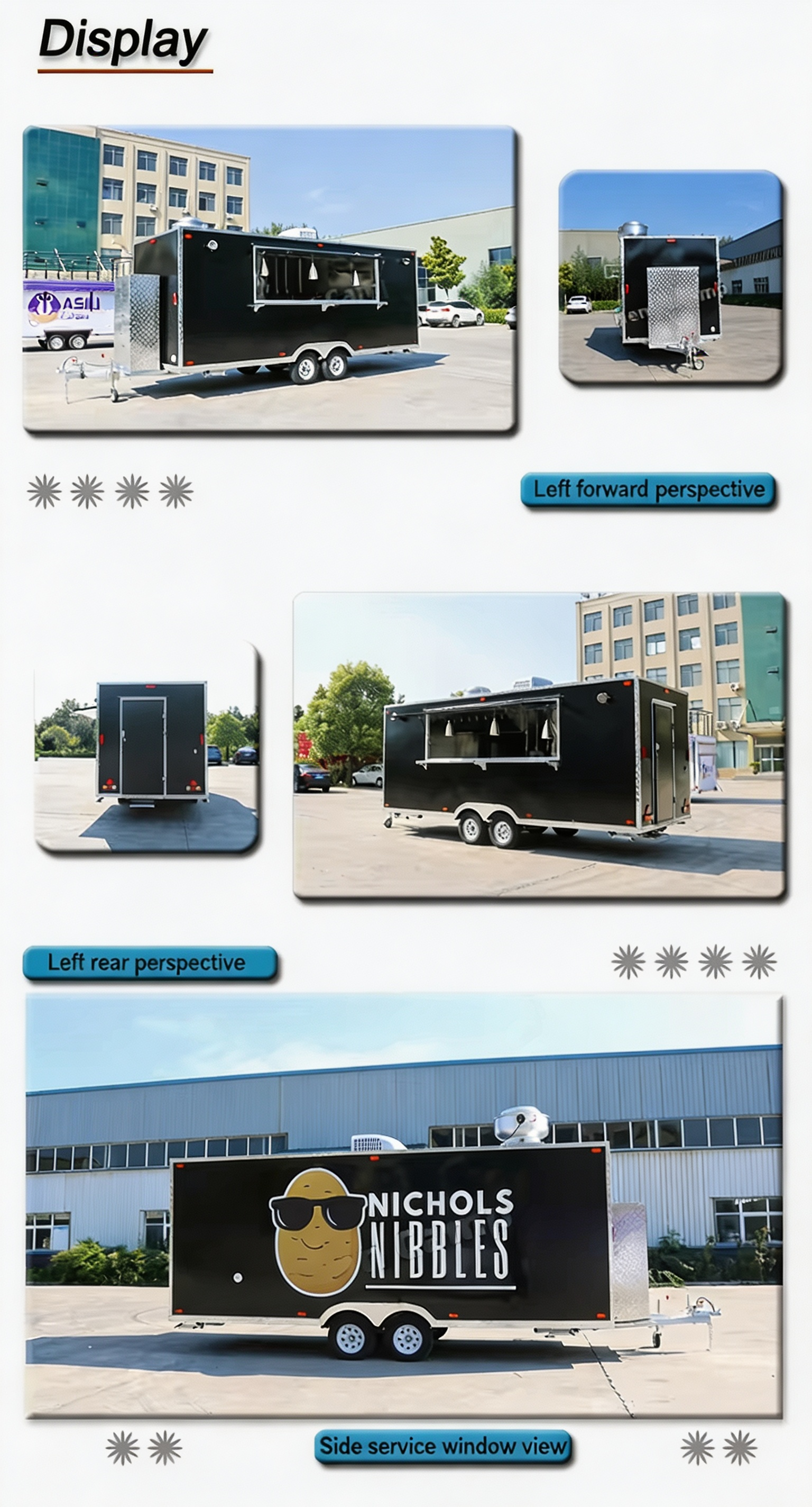 DOT Compliant Custom Food Trailer with Full Kitchen Equipment for Coffee, Tacos & Fast Food, Mobile Concession Truck for Catering, Events, Festivals and Outdoor Business