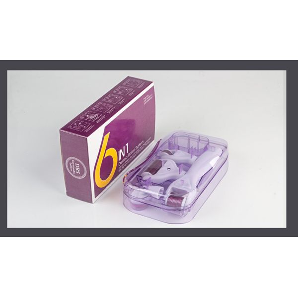 High quality factory sales 6 in 1 derma roller custom logo needles micro needle roller derma skin roller CE approved