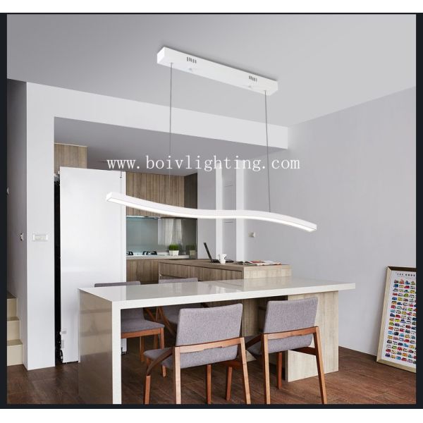 LED Hanging Lamp With Line Bwautiful Single  1000*90*1200MM White Color
