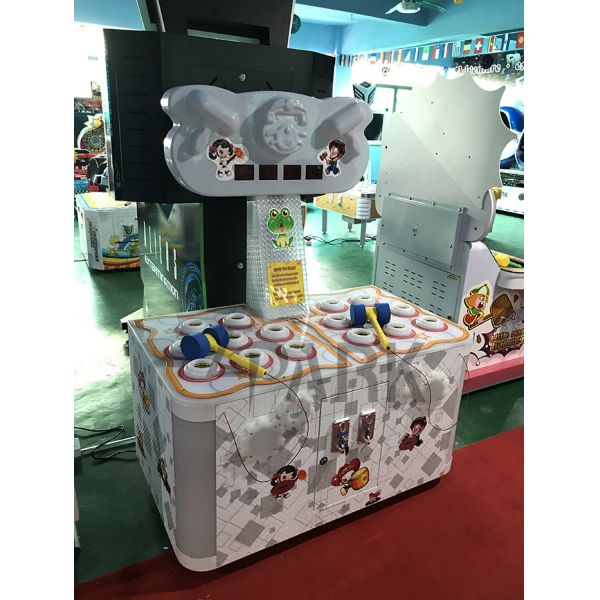 Luxury Led Light &Sticker Hit Frog 2 Players Hit hammer arcade machine ticket coin machine