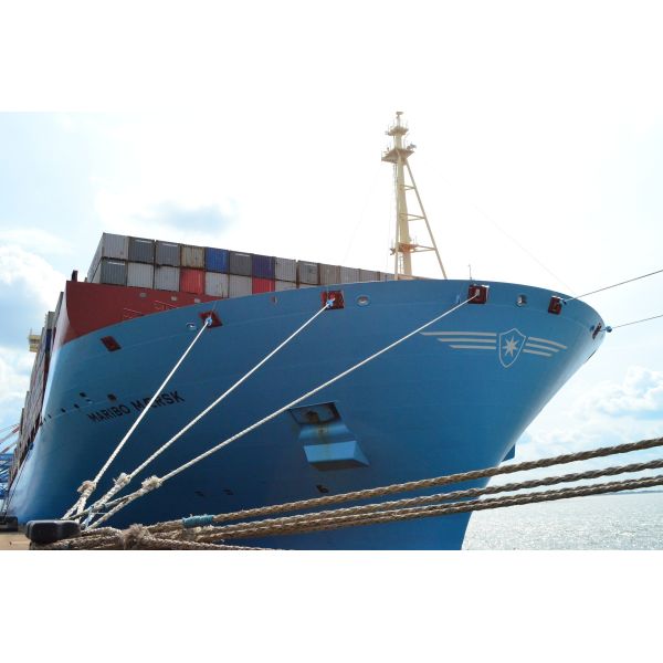 Brown Polypropylene Mooring Line Rope 72mm x 220m Woven Bag Packing