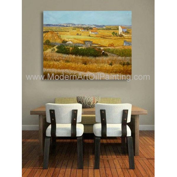 Yellow Vincent Van Gogh Oil Paintings Harvest Oil Painting On Canvas