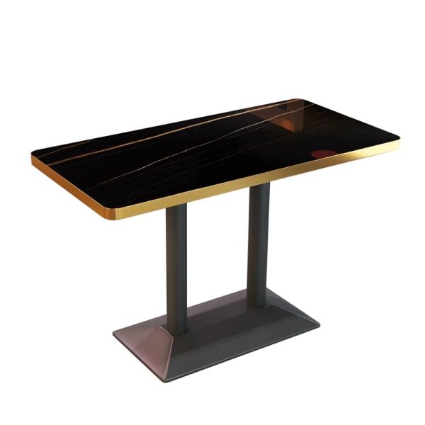 Custom Made Light Luxury Night Club bar Pub Restaurant U Shape Sofa and Dining Table Combination Furniture
