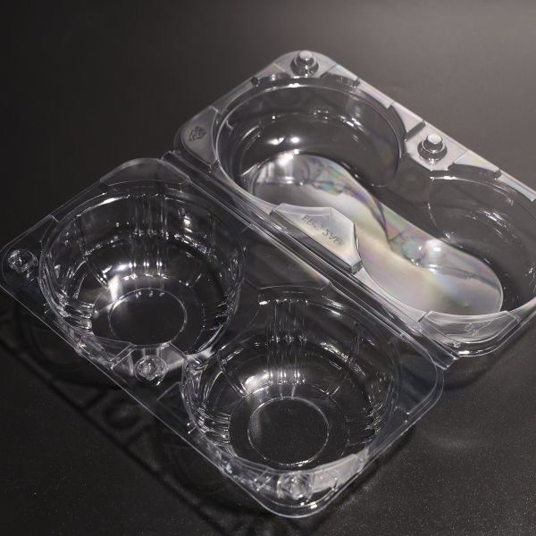 2 Compartment Plastic Food Box FAD Certified Food Packaging Plastic Container