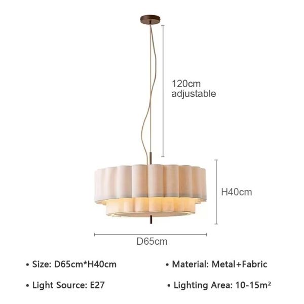 Indoor Lighting Fixtures Home Pendant Lights Retro Wabi Sabi Fabric Chandeliers (WH-VP-302)