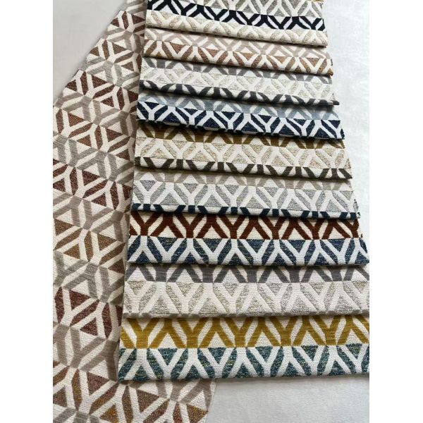 430GSM polyester Gemetry Jacquard Fabric For Home Decoration