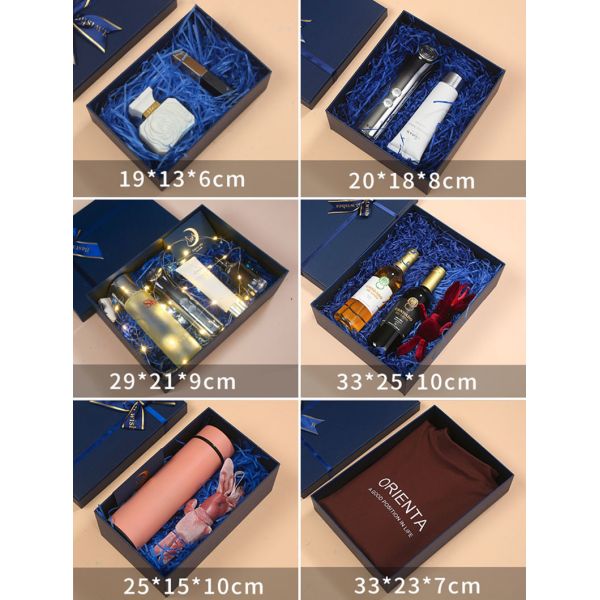 Luxury Design Blue Carton Corrugated Gift Box Garment Clothing Packaging Box