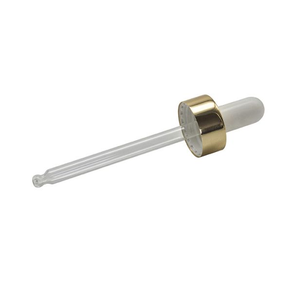 Essential Oil Bottle 18mm Silver Gold Glass Cosmetic Dropper