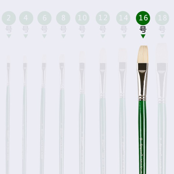 Good Absorbability High Quality Pure Artist Bristles Paint Brush Set