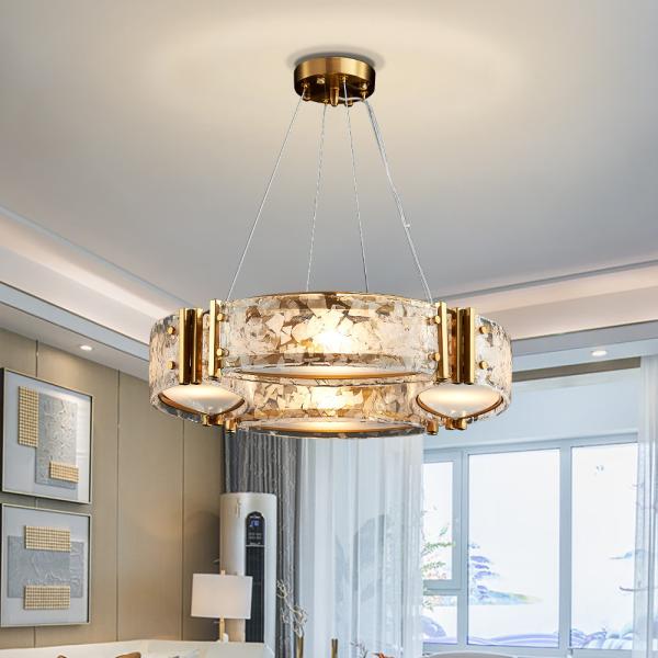 Modern living room home decor kitchen round glass hanging lamp nordic chandelier lighting(WH-MI-316)