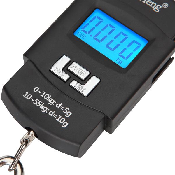 LCD à chaud rechargeable en acier inoxydable Portable Balance à main de bagages numériques WH-A25 55 kg Poids de bagages de voyage LCD/LED 10g ABS OEM/ODM