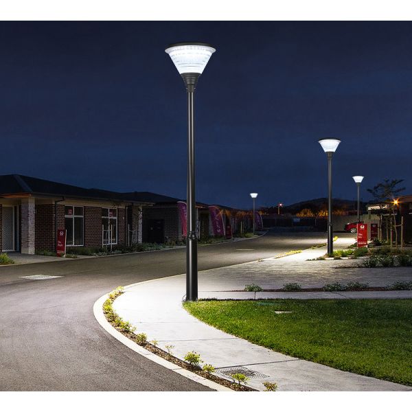 Outside Waterproof Solar Pillar Light Lamp Landscape Post Garden Outdoor 9000K