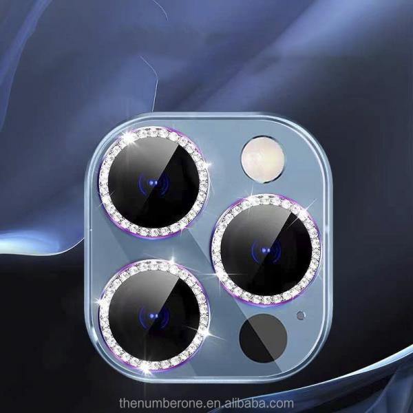 Aluminium Alloy Lens Diamond Screen Protector Metal Tempered Glass