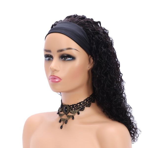 Swiss Lace Base Material Remy Hair Grade Human Straight Hair Headband Wig for Black Women