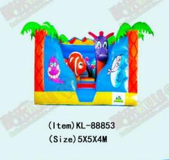 Blue Ocean Park Inflatable Small Bouncy Castle House For Rental