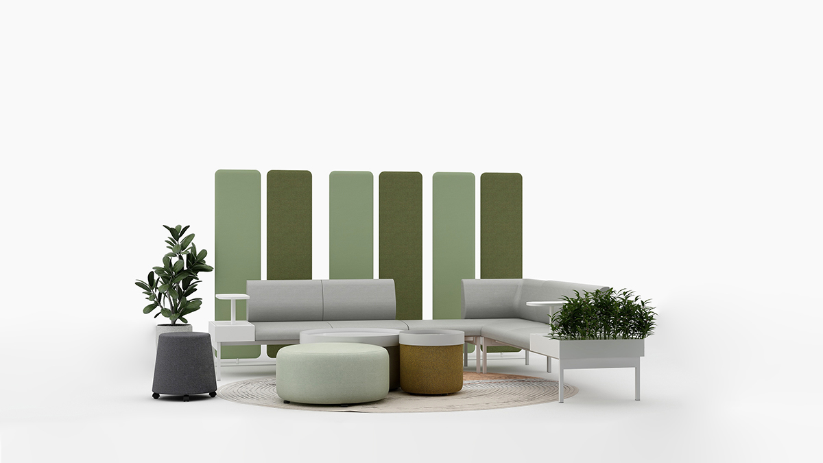 Stain Resistant Office Reception Sofa Modular Lounge Sofa With Optional Power Module