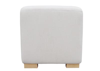 Beige Ottoman Footstool D45cm Square Footstool Ottoman Fabric