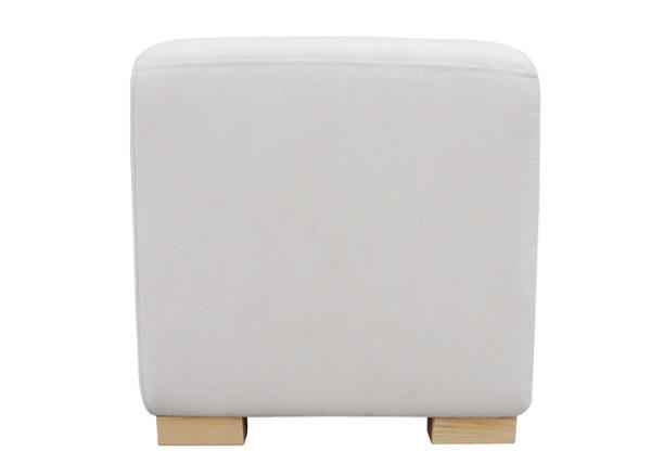 Beige Ottoman Footstool D45cm Square Footstool Ottoman Fabric