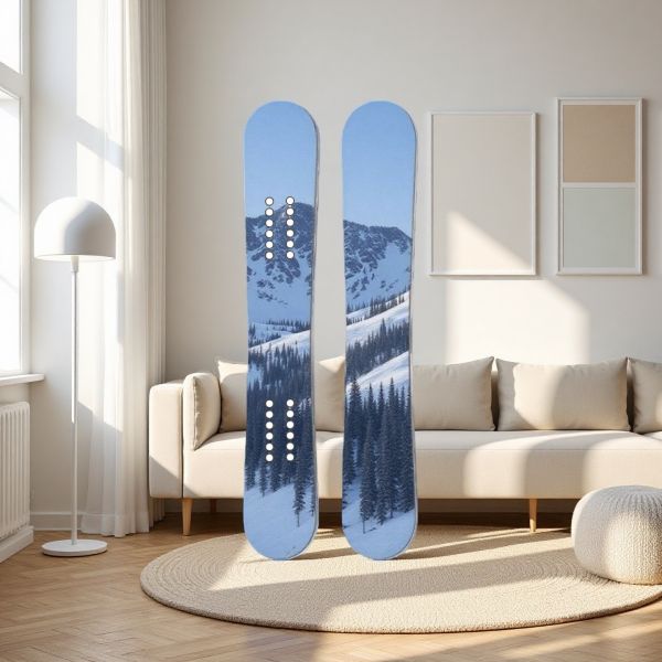Adult Twin-tip Shape Snowboard OEM ODM Services Poplar Skis ABS Fiberglass Construction All Mountain Freestyle Skiing