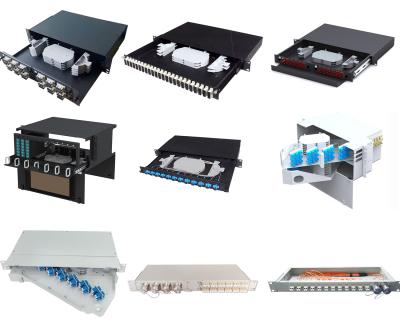 CRSS Fibre Optic Patch Panel , 1U Fiber Patch Panel LC SC FC ST 483mm Width