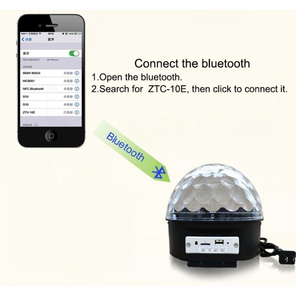 MP3 Crystal Led Magic Ball Light 18W For Medium Live Concerts Stage Lighting