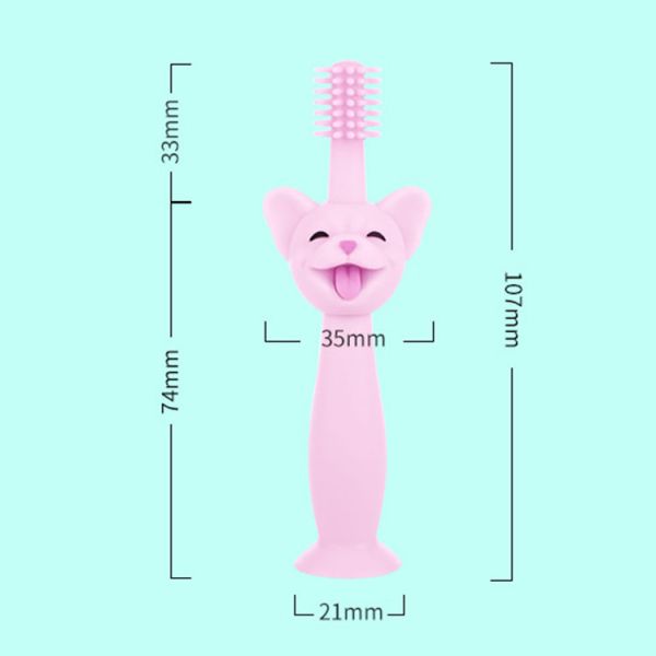 Silicone Infant Teething Toys Toothbrush Food Grade Pig Head Shape