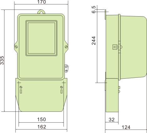 Aluminum YEM082RP Accuracy2.0 Three Phase Energy Meter With Glass Steel Bakelite Material