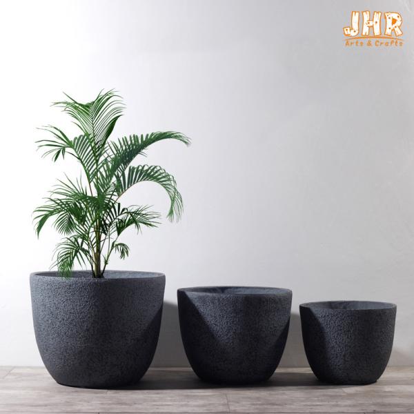 Outdoor Planters Fiber Clay Flower Pots Patio Planters MGO Pot Planter Set Resin Plant Pots