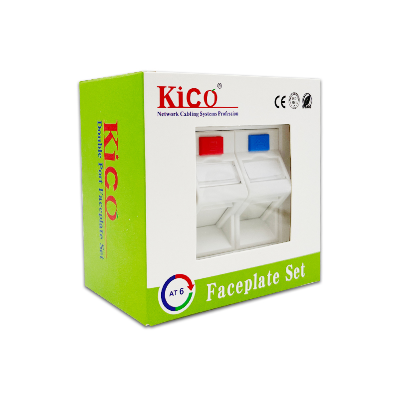 Kico Cat6 RJ45 1 Порт Тип 86*86 Сетевой фасад Стенный фасад с ключевыми разъемами