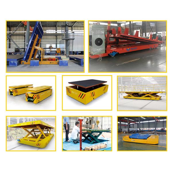 Battery Powered Hydraulic Lifting Transfer Car For Die Plant Cargo Handling