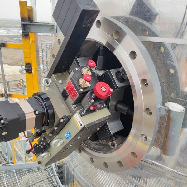 40 pulgadas Id montado con brida neumática innovadora máquina de frente portátil